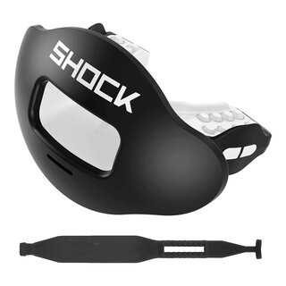 Shock Doctor Max AirFlow 2.0 Color matt Mundstck mit abnehmbarem Strap - schwarz