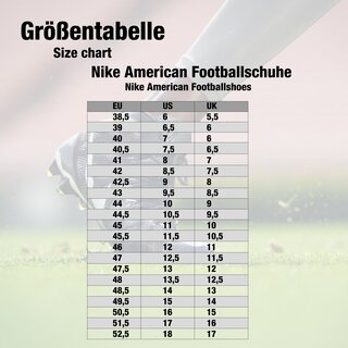 Nike Alpha Huarache 7 Elite American Football Cleats wei/grey 45.5 EU