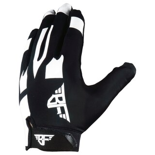BADASS Stretch Fit American Football Receiver gloves- black/white XS/S