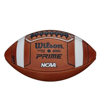 Wilson GST Prime Leather Football Official Size, NCAA WTF1103IB Game Ball - brown