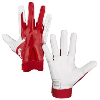 Grip Boost Stealth 4.0 American Football Receiver Handschuhe rot/wei 2XL