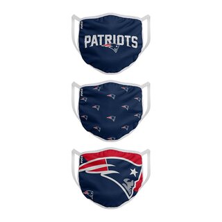 NFL Face Covers, 3er-Pack - New England Patriots