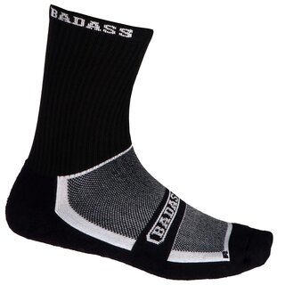 Badass compression non-slip sports socks, anti-slip fitness socks medium high - black size L