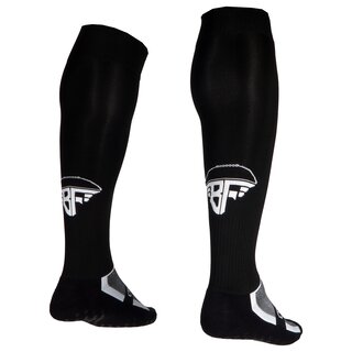 Badass compression non-slip sports socks, anti-slip fitness socks knee length - black size L(43-45)