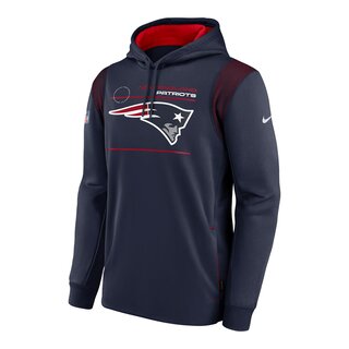 New England Patriots 2021 NFL On-Field Sideline Nike Therma Hoodie - navy size 3XL