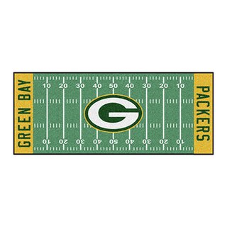 NFL American Football Rug, Football Field Runner 75 x180 cm - Team Green Bay Packers