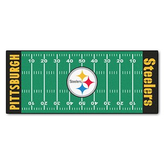 NFL American Football Rug, Football Field Runner 75 x180 cm - Team Pittsburgh Steelers