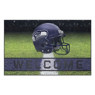 NFL American Football Gummi-Trmatte, Fumatte 45 x75 cm - Team Seattle Seahawks