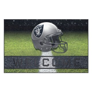NFL American Football Gummi-Trmatte, Fumatte 45 x75 cm - Team Las Vegas Raiders