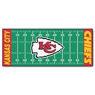 NFL American Football Rug, Football Field Runner 75 x180 cm - Team Kansas City Chiefs