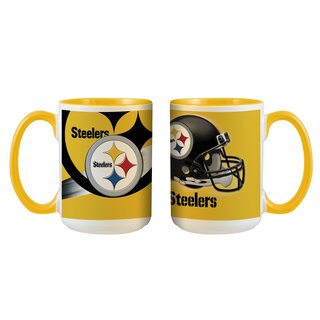 NFL Pittsburg Steelers Logo und Helm Tasse 445ml, Becher