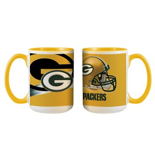 NFL Green Bay Packers Logo und Helm Tasse 445ml, Becher