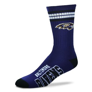 For Bare Feet NFL Baltimore Ravens Sport Socken 4-Stripe Deuce