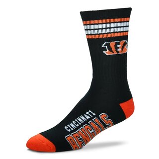 For Bare Feet NFL Cincinnati Bengals Sport Socken 4-Stripe Deuce