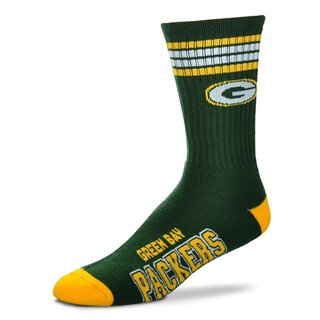 For Bare Feet NFL Green Bay Packers Sport Socken 4-Stripe Deuce
