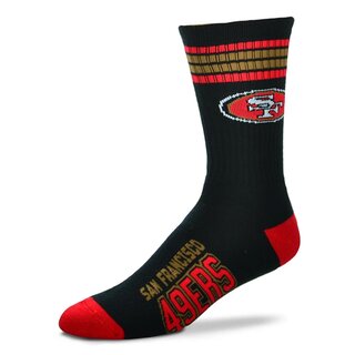 For Bare Feet NFL San Francisco 49ers Sport Socken 4-Stripe Deuce