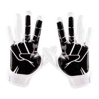 BADASS American Football Receiver Gloves Peace Edition - white L