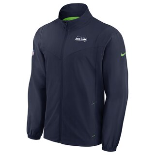 Nike NFL Woven FZ Jacket Seattle Seahawks, navy-grn - Gr. S