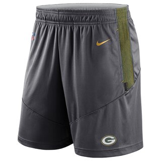 Nike NFL Dry Knit Short Green Bay Packers, dunkelgrau-gelb - Gr. 3XL