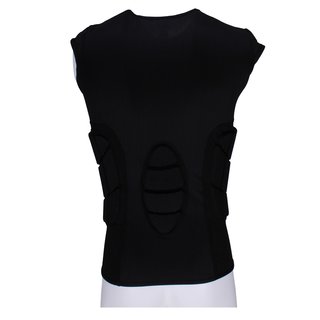Full Force Wear 3 Pad Shirt mit Rippenpolsterung, schwarz 4XL