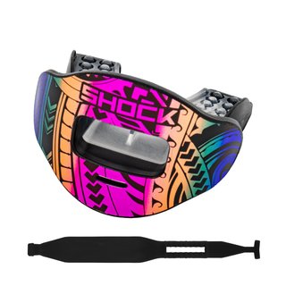 Shock Doctor Max AirFlow 2.0 Mundstck inklusive Strap - chrome tribial