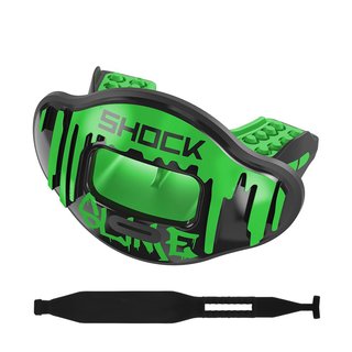 Shock Doctor Max AirFlow 2.0 Lipguard 3D, inklusive Strap - 3D chrome Slime