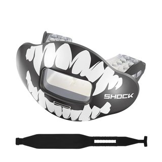 Shock Doctor Max AirFlow 2.0 Mundstck inklusive Strap - White fang