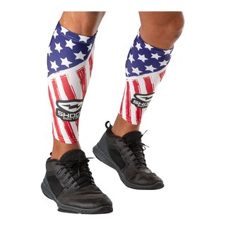 Shock Doctor Showtime Compression Calf Sleeves -  Stars & Stripes M