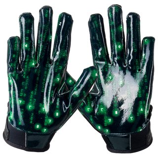 BADASS Digital-Rain American Football Receiver Handschuhe - Size  S