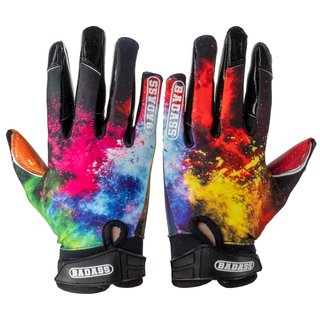 BADASS Paint Splash American Football Receiver Gloves - size S