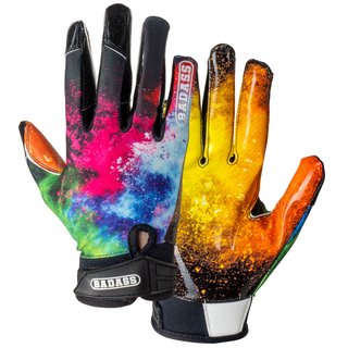 BADASS Paint Splash American Football Receiver Gloves - size XL