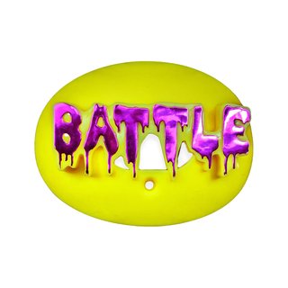 BATTLE Oxygen 3D Football Mundstck mit Lippenschild - Gelb/Pink Battle