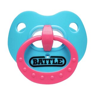 BATTLE Oxygen Football Mouthguard with Lipshield Limited Edition - Binky light blue-Pink