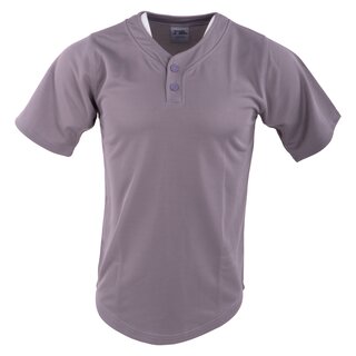 Active Athletics Baseball Jersey, 2 Button Henley Jersey - grey size S