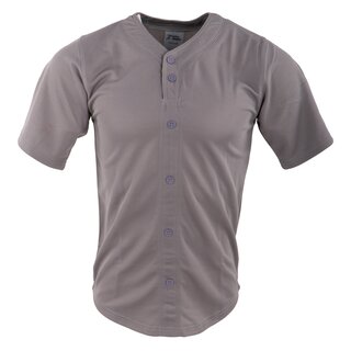 Active Athletics Baseball Jersey, Fake Button Jersey - grey size S