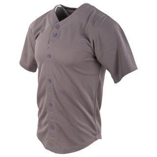 Active Athletics Baseball Jersey, Fake Button Jersey - grey size S