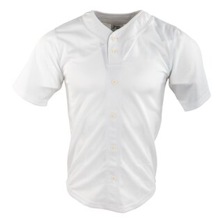 Active Athletics Youth Baseball Jersey, Fake Button Jersey - white size YXL