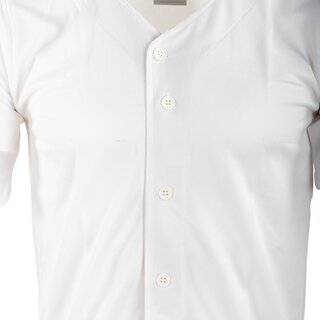 Active Athletics Baseball Jersey, Full Button Jersey - white size 2XL