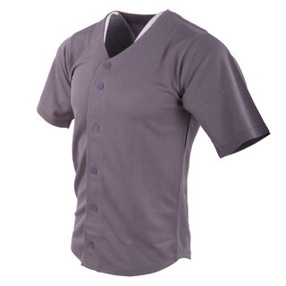 Active Athletics Youth Baseball Jersey, Full Button Jersey grey size YL