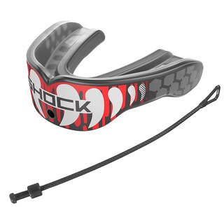 Shock Doctor Gel Max Power Print Mouthguard, Senior (Adult 11+) red drip fang