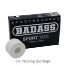 BADASS Sport Tape 3,8cm x 10cm - white (6 rolls)