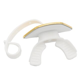 American Football Mouthpiece with Lipshield and Strap, Senior - gold