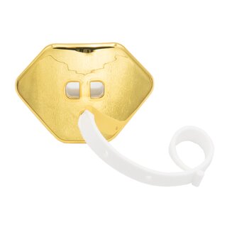 American Football Mundstück mit Lippenschild und Strap, Senior - gold