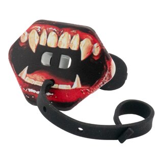 American Football Mouthpiece with Lipshield and Strap, Senior - fang