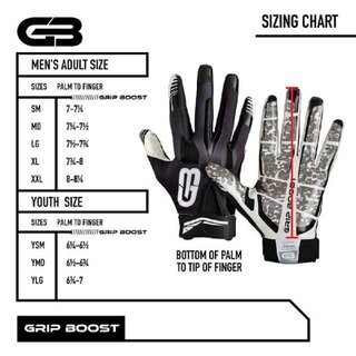 Grip Boost Crucial Catch Stealth 5.0 Peace American Football Receiver Gloves - size S