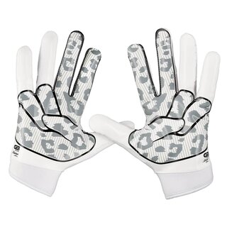 Grip Boost Cheetah Stealth 5.0 Peace American Football Receiver Handschuhe - Wei Gr.S