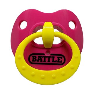 BATTLE Oxygen Football Mundstck mit Lippenschild Binky - Pink/Yellow