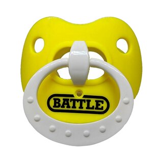 BATTLE Oxygen Football Mundstück mit Lippenschild Limited Edition Binky - Gelb/Weiß