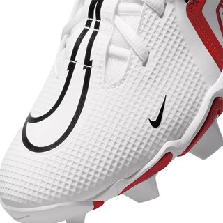 Nike Alpha Menace 3 Shark (CV0582) American Football All Terrain Schuhe - Weiß Rot 9.5 US