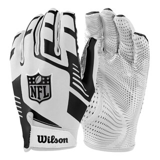 Wilson NFL Stretch Fit American Football Receiver Handschuhe - wei
